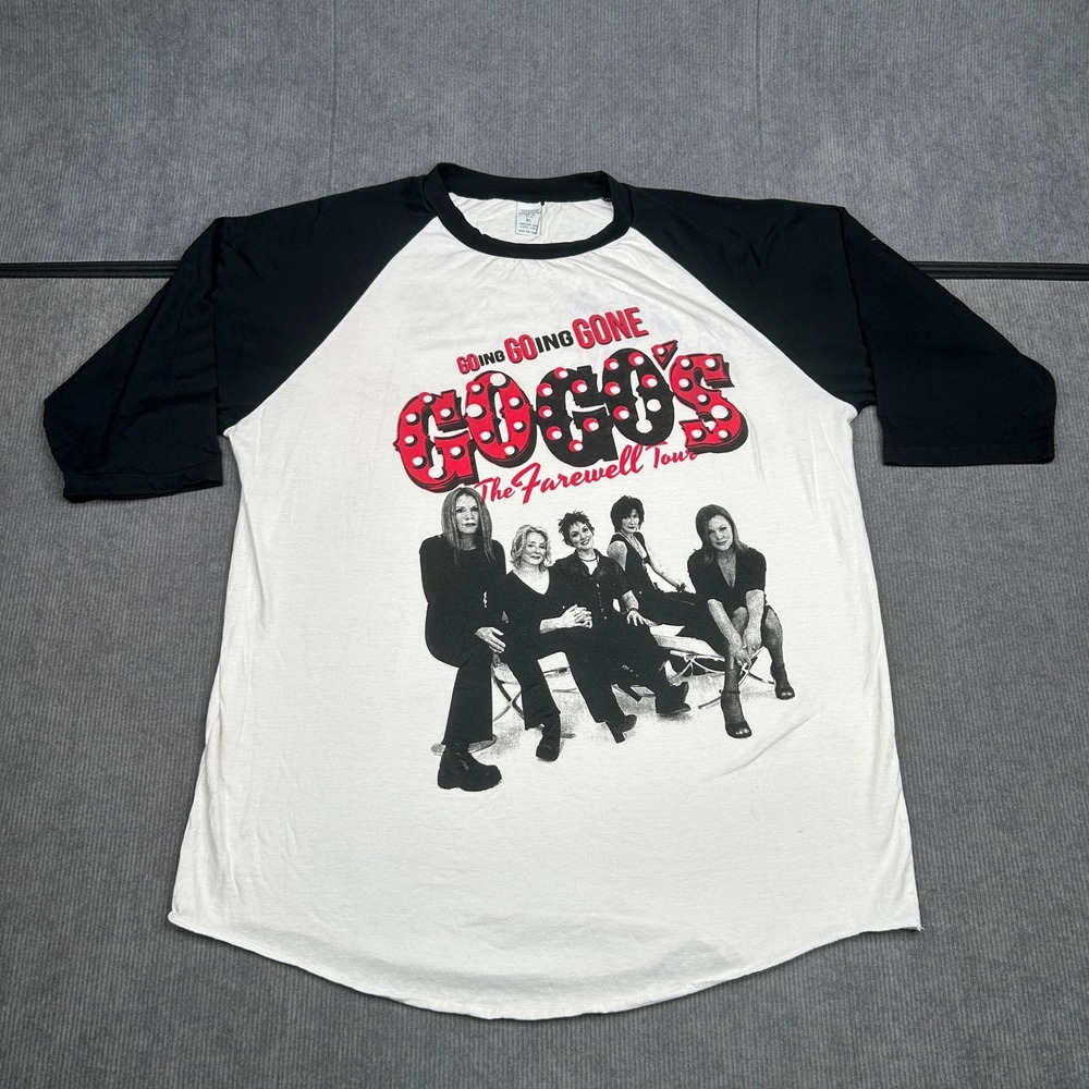 The Go-Go's 2016 Farewell Tour Raglan Baseball Tee XL Los Angeles Y2k